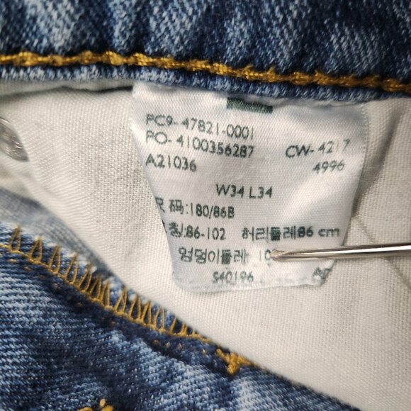 Levis Denizen Jeans Mens 34x34 285 Relaxed Fit Medium Wash Mid Rise Casual Faded - Picture 10 of 11